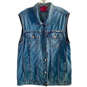 Carol’s Denim Women’s 100% Cotton Denim Vest Size 1X Plus Size